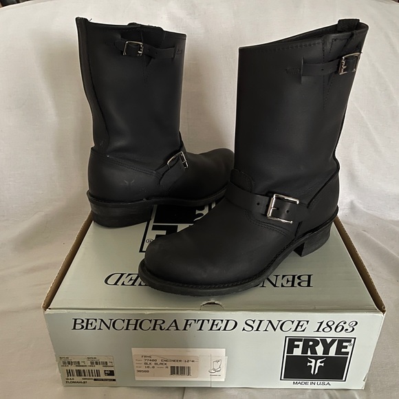 Frye 12R Engineer leather boots - Picture 2 of 6